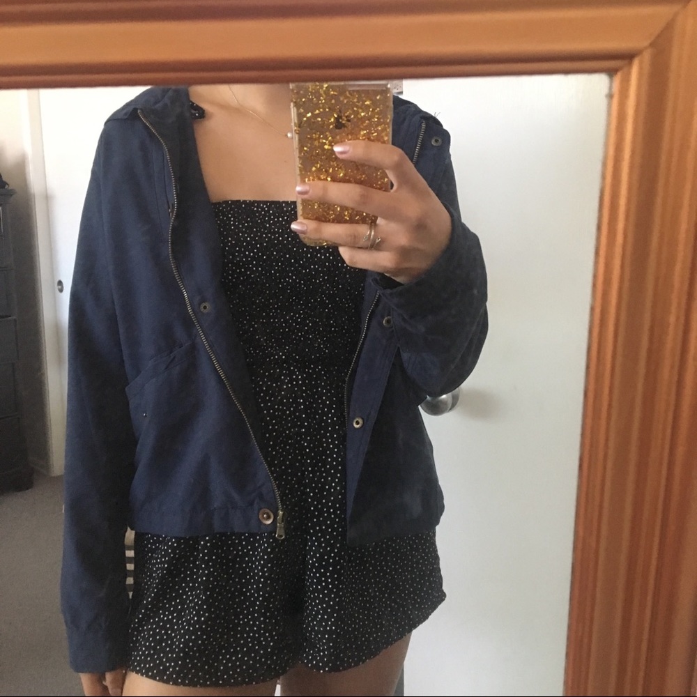 navy water resistent jacket